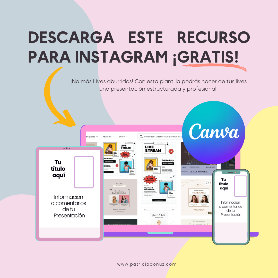 Plantilla IG Live Mockup